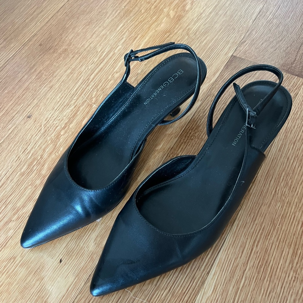 BCBGeneration Black Kitten Heels